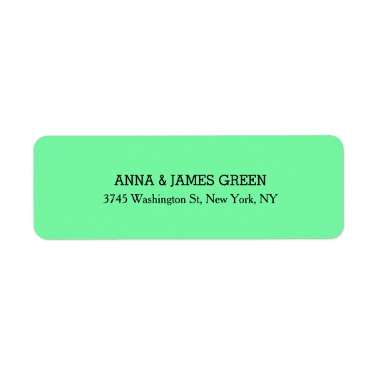 Groene unieke creatieve schone stijlvolle familien etiket (Voorkant)