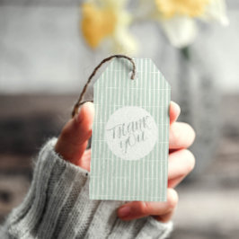 Groene unieke strepen cadeaulabel