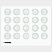Groene Unieke Strepen Ronde Sticker (Vel)