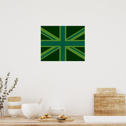 Groene Union Jack Vlag Decoratie (Keuken)