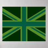Groene Union Jack Vlag Decoratie (Voorkant)