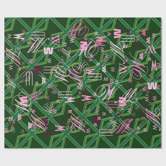 Groene Union Jack Vlag Decoratie Cadeaupapier (Vlak)