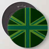 Groene Union Jack Vlag Decoratie Ronde Button 6,0 Cm (Voorkant /achterkant)