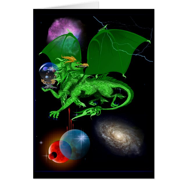 Groene Universe Dragon Card (Voorkant)