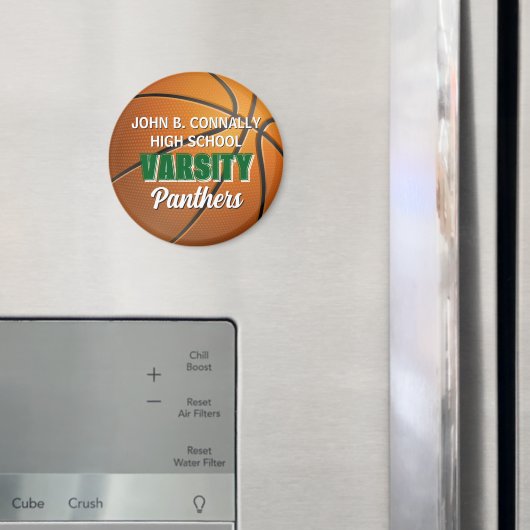 Groene universitaire basketbal aangepaste middelba magneet (Insitu (Koelkast))