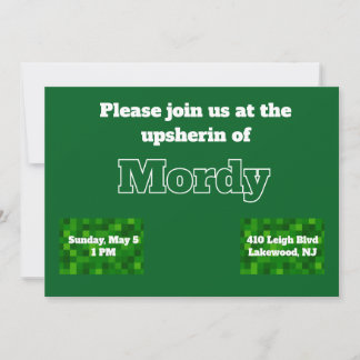 Groene upsherin uitnodiging