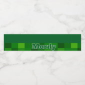 Groene upsherin water fles etiketten (Enkel label)