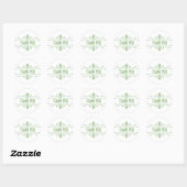 Groene v2 Fancy ornamental Hartelijk dank Stickers (Vel)