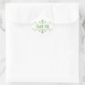 Groene v2 Fancy ornamental Hartelijk dank Stickers (Tas)