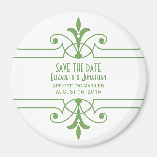 Groene v2 Fancy Versiering sparen de Magnet van de (Voorkant)