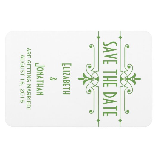 Groene v2 Fancy Versiering sparen de Magnet van de Magneet (Horizontaal)