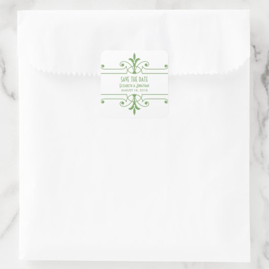 Groene v2 Fancy Versiering sparen de Stickers van  (Tas)