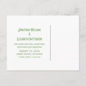 Groene v2 Fancy Versiering sparen het Briefkaart v (Achterkant)