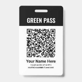 Groene vaccinatiecertificaat PVC Zwart Badge