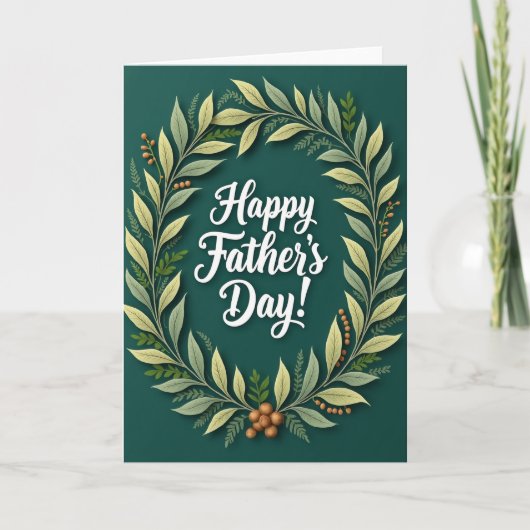 Groene Vaderdag wenskaart Kaart (Voorkant)