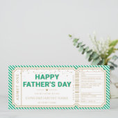 Groene Vaderdagconcert Ticket Cadeaubon Kaart (Staand voorkant)
