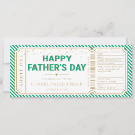 Groene Vaderdagconcert Ticket Cadeaubon Kaart