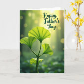 Groene vadersdag bladeren kaart (Gele Bloem)