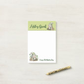 Groene vakantie-kabouter schrijfblok post-it® notes (Op bureau)