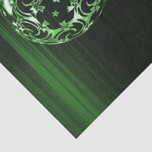 Groene vakantie kerst ornament weefsel papier (Detail)
