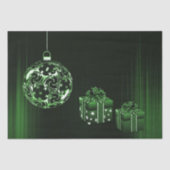 Groene vakantie kerst ornament weefsel papier (Voorkant)