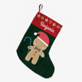 Groene vakantie peperkoek jongensnaam rustiek Scha Kleine Kerstsok (Voorkant (Hangend))