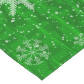 Groene Vakantie Sneeuwvlokken Korte Tafelloper (Hoek)