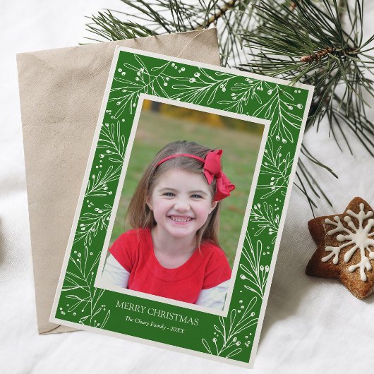Groene Vakantie Winter takken | Foto 2017 Feestdagenkaart