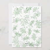 Groene Vakantie Winter takken | Foto 2017 Feestdagenkaart (Achterkant)