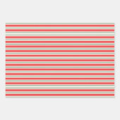 Groene vakantiestammen met rode strepen inpakpapier vel (Voorkant 2)