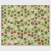 Groene vakantiewijn Stippen — Verpakkingspapier Cadeaupapier (Vlak)