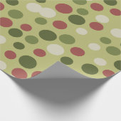Groene vakantiewijn Stippen — Verpakkingspapier Cadeaupapier (Hoek)