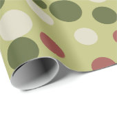 Groene vakantiewijn Stippen — Verpakkingspapier Cadeaupapier (Rol Hoek)