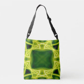 Groene vakken crossbody tas (Achterkant)