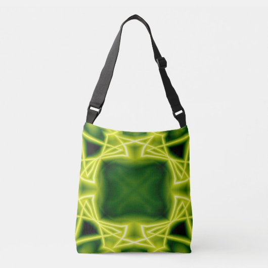 Groene vakken crossbody tas (Voorkant)