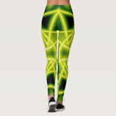 Groene vakken leggings (Achterkant)
