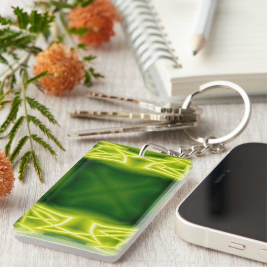 Groene vakken sleutelhanger (Voorkant Rechts)