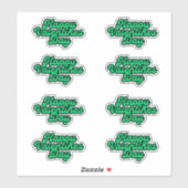 Groene Valentijnsdag Font GROTE Sticker Blad (Vel)