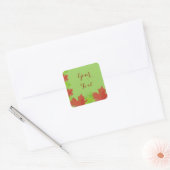 Groene valleft left Craft Vierkante Sticker (Envelop)