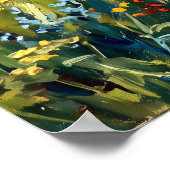 Groene Vallei Berg Landschap Poster (Hoek)