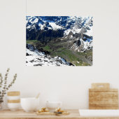 Groene vallei bij de Schilthorn-berg Poster (Keuken)