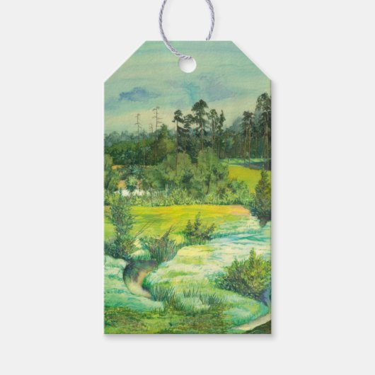 groene vallei cadeaulabel (Voorkant)