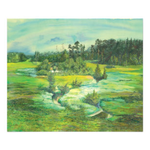 groene vallei foto afdruk