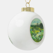 groene vallei keramische bal ornament (Links)