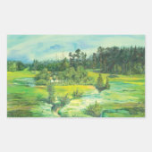 groene vallei rechthoekige sticker (Voorkant)