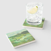 groene vallei stenen onderzetter (Zijkant)