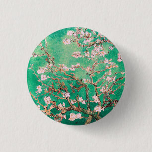 Groene Van Gogh Amandelbloesem Ronde Button 3,2 Cm