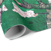 Groene Van Gogh Amandelbloesems Cadeaupapier (Rol Hoek)