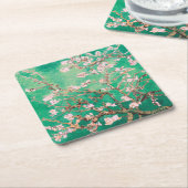 Groene Van Gogh Amandelbloesems Kartonnen Onderzetters (Schuin)