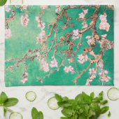 Groene Van Gogh Amandelbloesems Theedoek (Gevouwen)